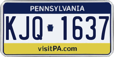 PA license plate KJQ1637