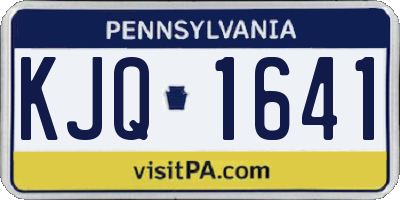 PA license plate KJQ1641