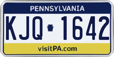 PA license plate KJQ1642