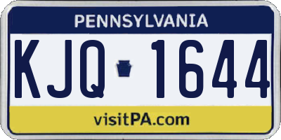 PA license plate KJQ1644