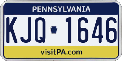 PA license plate KJQ1646