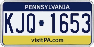 PA license plate KJQ1653