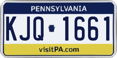 PA license plate KJQ1661
