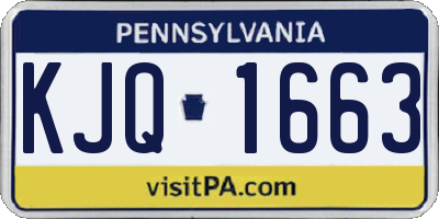 PA license plate KJQ1663