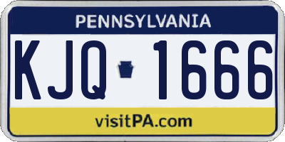 PA license plate KJQ1666
