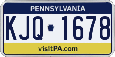 PA license plate KJQ1678