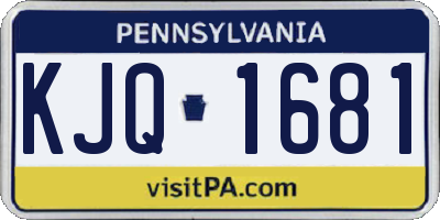 PA license plate KJQ1681