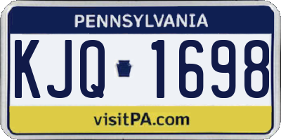 PA license plate KJQ1698