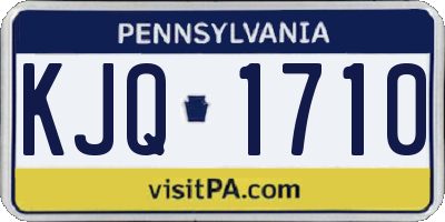 PA license plate KJQ1710