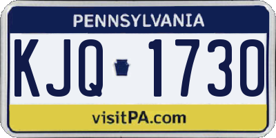 PA license plate KJQ1730