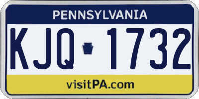 PA license plate KJQ1732