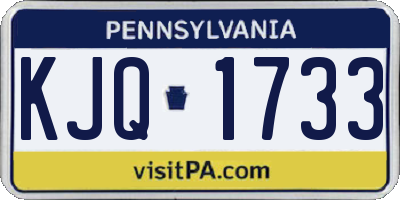 PA license plate KJQ1733