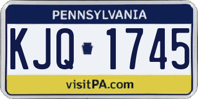 PA license plate KJQ1745