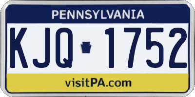 PA license plate KJQ1752