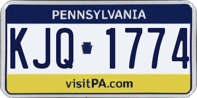 PA license plate KJQ1774