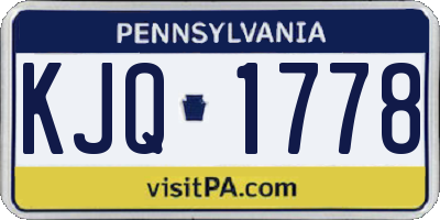 PA license plate KJQ1778