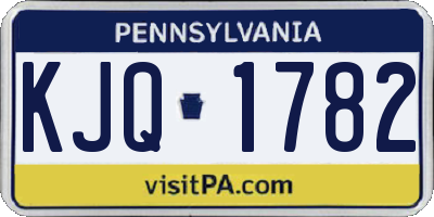 PA license plate KJQ1782