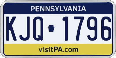 PA license plate KJQ1796