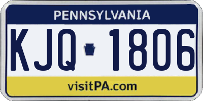PA license plate KJQ1806