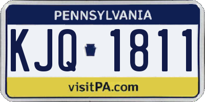 PA license plate KJQ1811