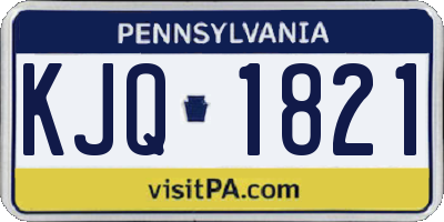 PA license plate KJQ1821