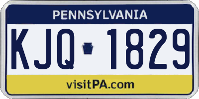 PA license plate KJQ1829