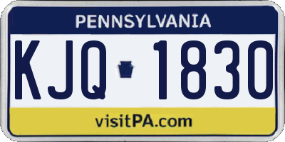 PA license plate KJQ1830