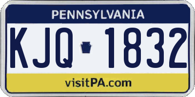 PA license plate KJQ1832