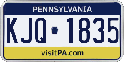 PA license plate KJQ1835