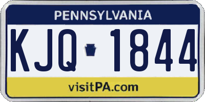 PA license plate KJQ1844