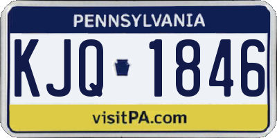 PA license plate KJQ1846