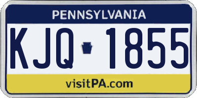 PA license plate KJQ1855
