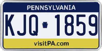 PA license plate KJQ1859