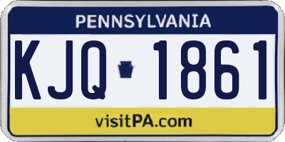 PA license plate KJQ1861