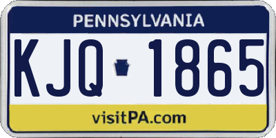 PA license plate KJQ1865
