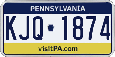 PA license plate KJQ1874