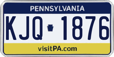 PA license plate KJQ1876
