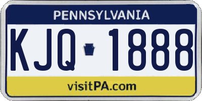 PA license plate KJQ1888