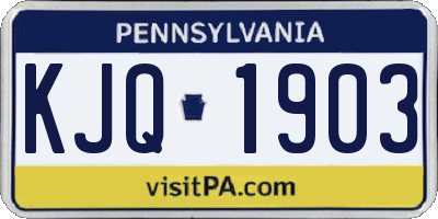 PA license plate KJQ1903
