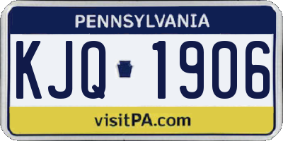 PA license plate KJQ1906