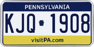 PA license plate KJQ1908