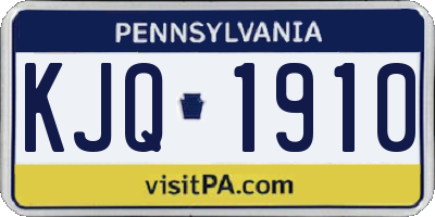 PA license plate KJQ1910