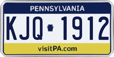 PA license plate KJQ1912