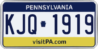 PA license plate KJQ1919