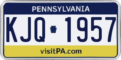 PA license plate KJQ1957