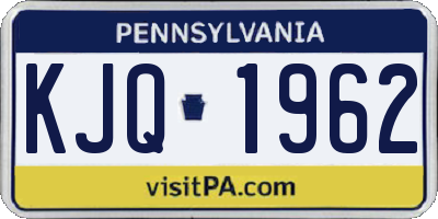 PA license plate KJQ1962