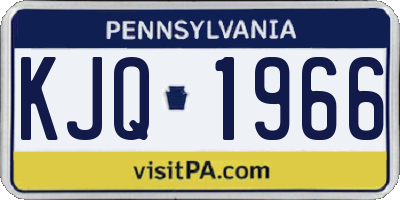 PA license plate KJQ1966