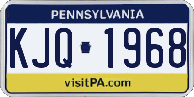 PA license plate KJQ1968