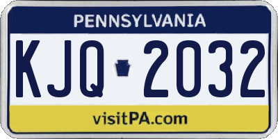 PA license plate KJQ2032