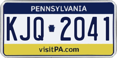 PA license plate KJQ2041